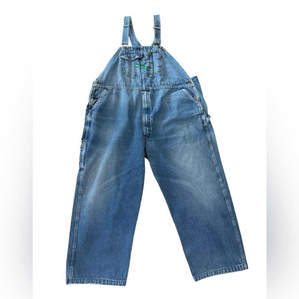 Vintage 80s KEY Imperial Denim Overalls Made in Mexico 100% Cotton 52x26